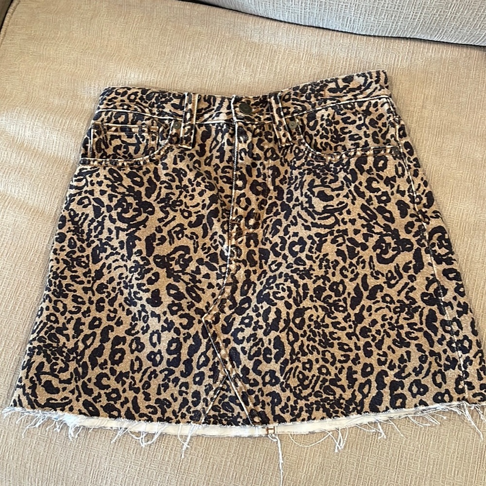 Leopard denim